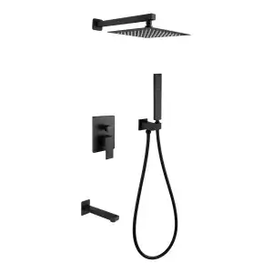 Shower Column Black Square 80531B
