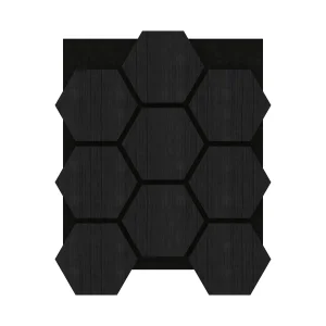 MDF Hexagonal Acoustic Wall Panel - Dim Gray (759 x 621 x 18 mm)